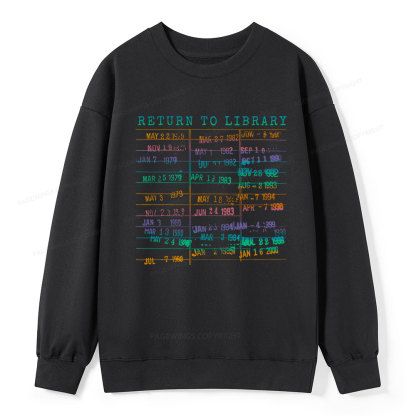 Pagewing Vintage Library Rainbow Unisex Classic Sweatshirt