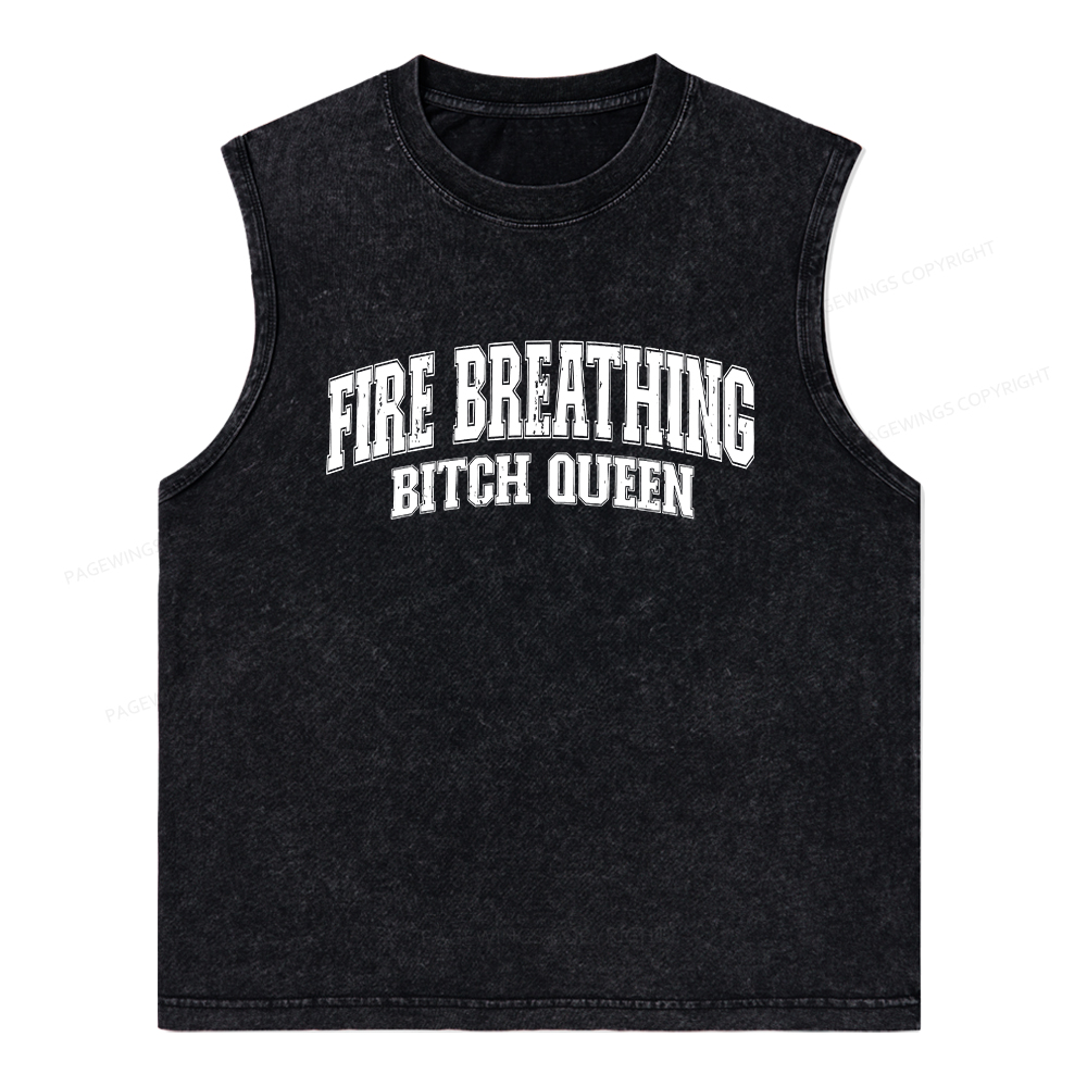 Pagewings Bookish Queen Unisex Washed Tank Top