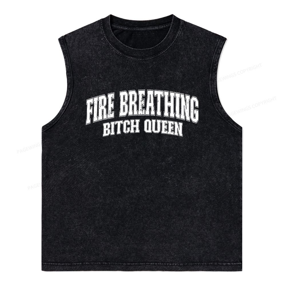 Pagewings Bookish Queen Unisex Washed Tank Top