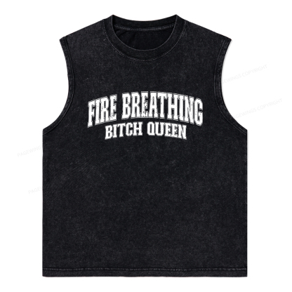 Pagewings Bookish Queen Unisex Washed Tank Top