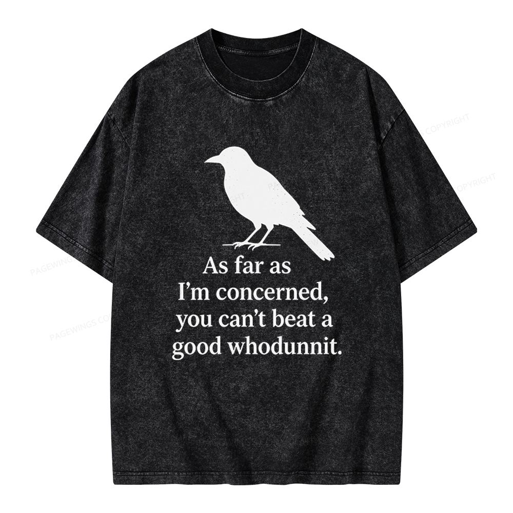 Pagewings Whodunnit Lover Unisex Washed T-shirt