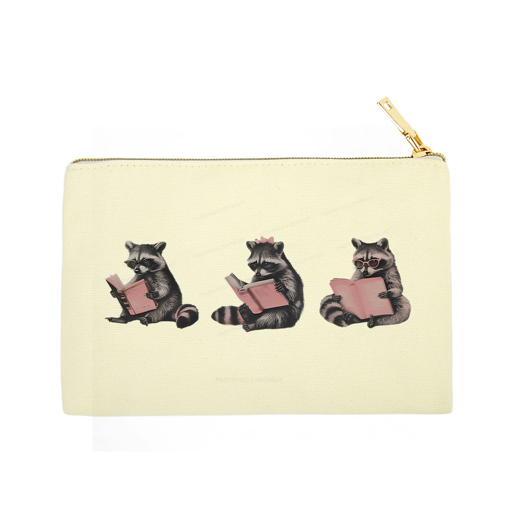 Pagewings Funny Raccoon Bookish Gift Pouch