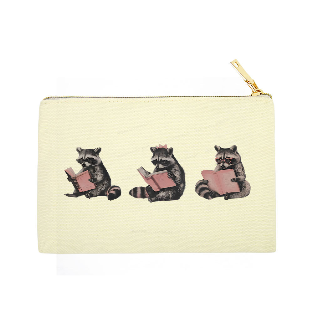 Pagewings Funny Raccoon Bookish Gift Pouch