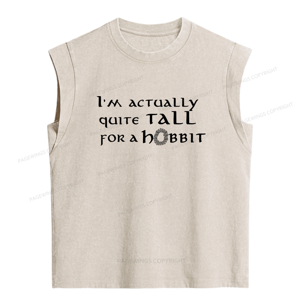 Pagewings I'm Actually Quite Tall Women's Washed Tank Top