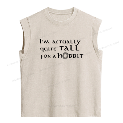 Pagewings I'm Actually Quite Tall Women's Washed Tank Top