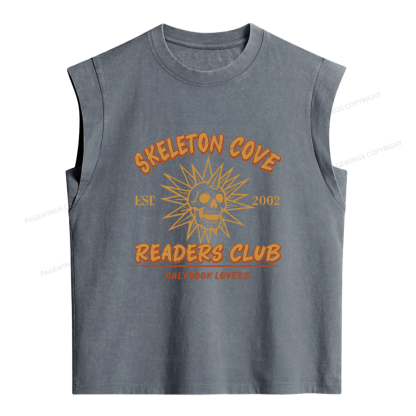 Pagewings Skeleton Cove Readers Club Women's Washed Tank Top