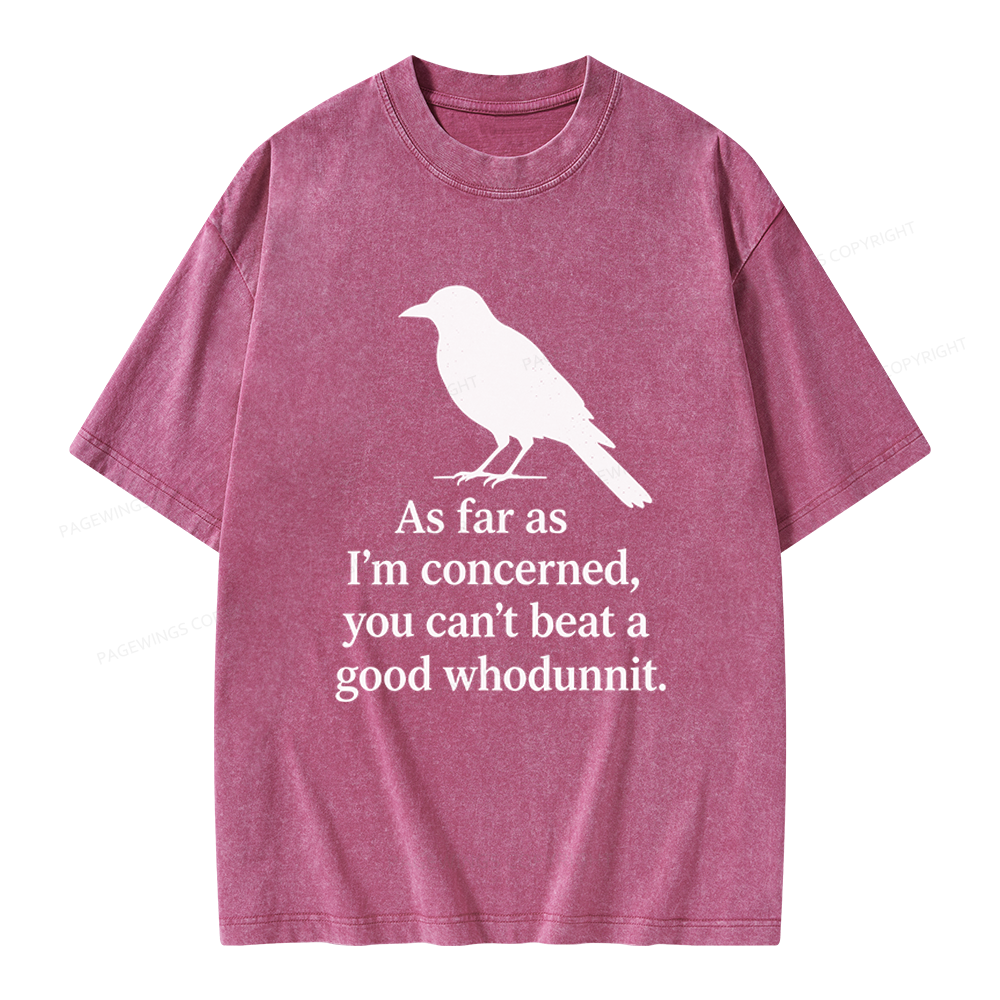 Pagewings Whodunnit Lover Unisex Washed T-shirt