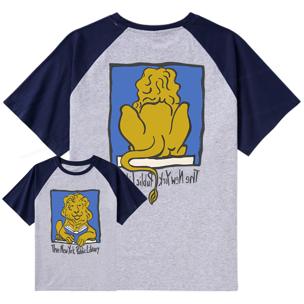 Pagewings Vintage Library Raglan T-shirt