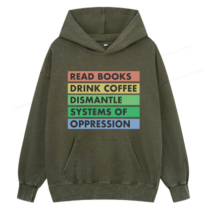 Pagewings Read Books Unisex Washed Hoodie