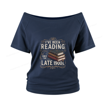 Pagewings Vintage Reading Since Late 1900s Women Off Shoulder T-shirts