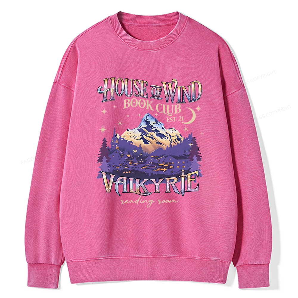 Pagewings Fantasy Book Unisex Washed Sweatshirt
