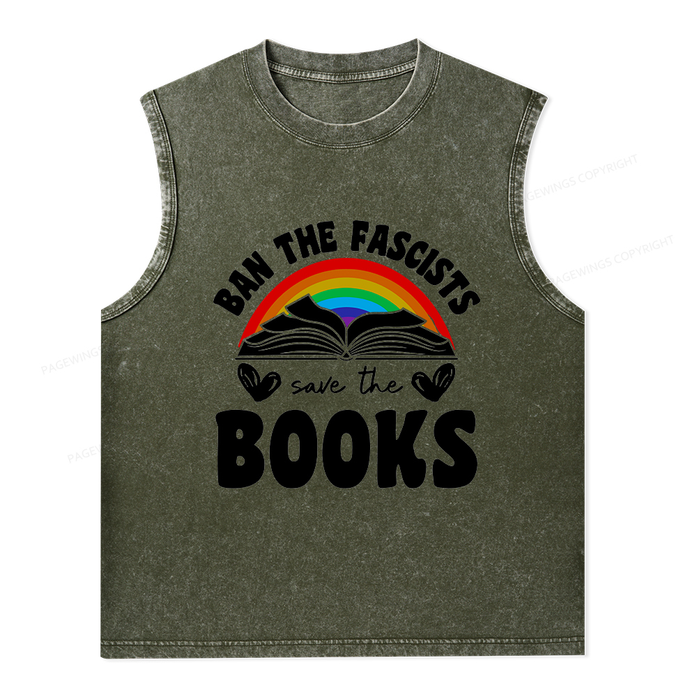 Pagewings Banned books T-Shirt Unisex Washed Tank Top