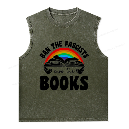 Pagewings Banned books T-Shirt Unisex Washed Tank Top