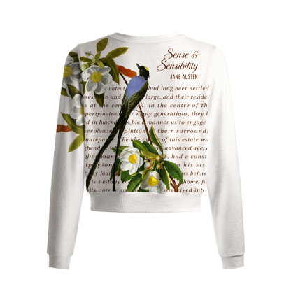 Pagewings Sense and Sensibility Book Lover Crew Neck Cardigan Sweaters