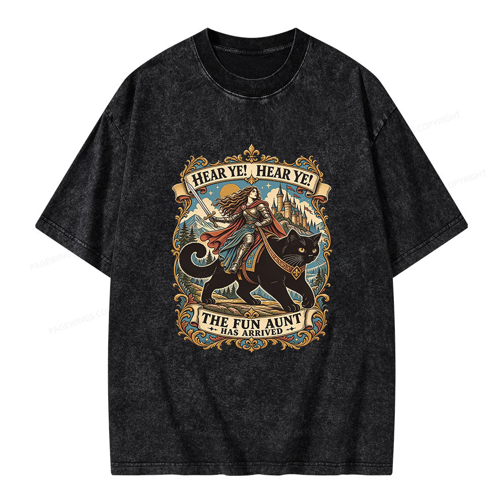 Pagewings Knight Riding Unisex Washed T-shirt