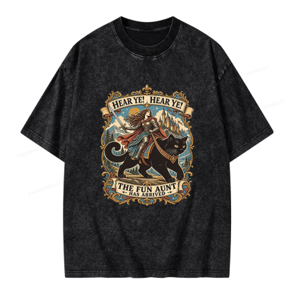 Pagewings Knight Riding Unisex Washed T-shirt