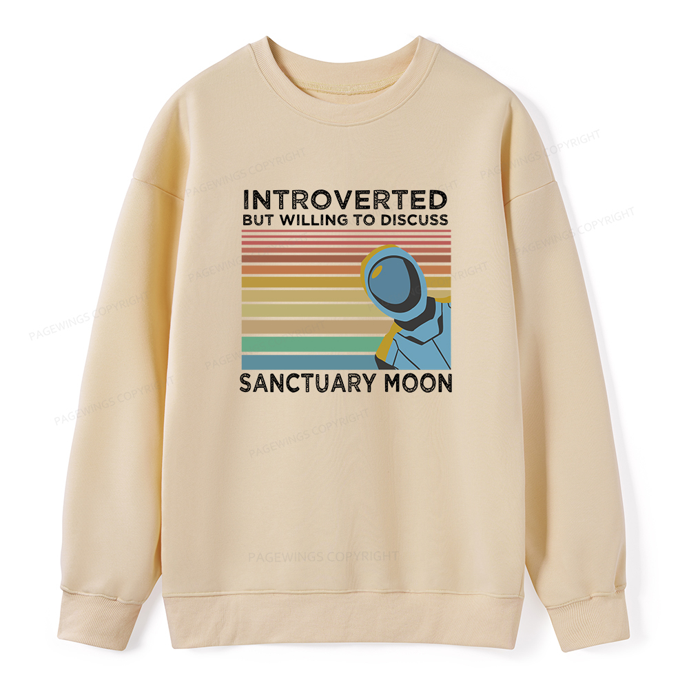 Pagewings Introverted But Willing to Discuss Sanctuary Moon Unisex Classic Sweatshirt