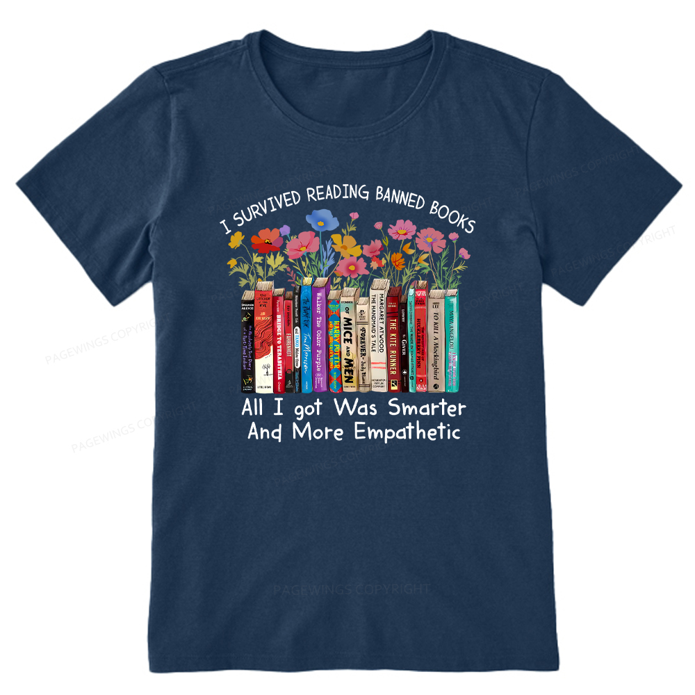 Pagewings Survived Banned Books Got Smarter Unisex Classic T-shirt