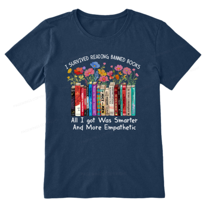 Pagewings Survived Banned Books Got Smarter Unisex Classic T-shirt