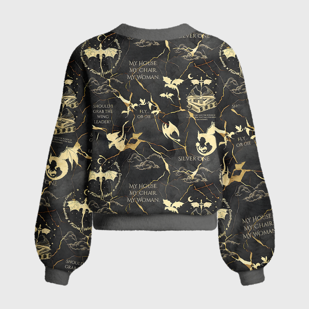 Pagewings Fantasy Bookish Women's Cardigan Sweater