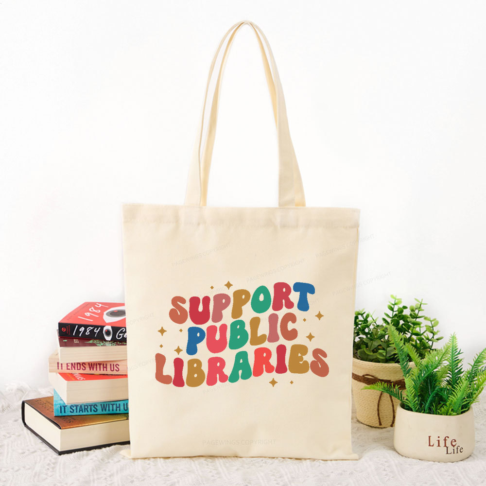 Pagewings Public Library Sweatshirt Tote Bag