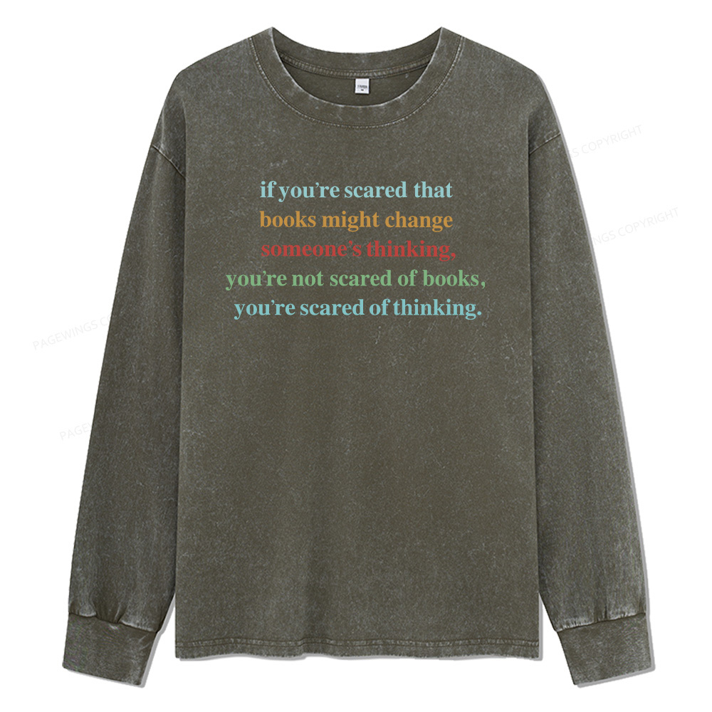 Pagewings Censorship Social Justice Shirt Booktrovert Unisex Washed Lo