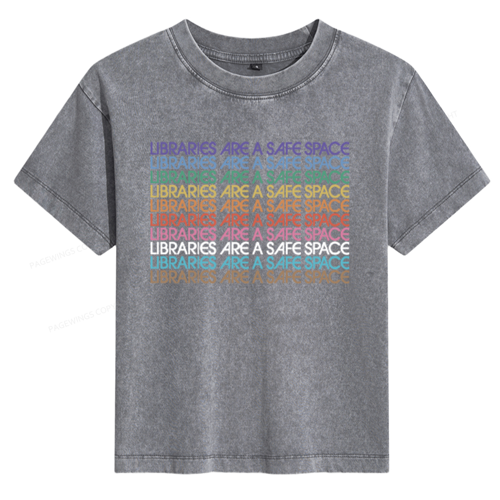 Pagewings Libraries Are For Everyone Women's Washed T-shirt
