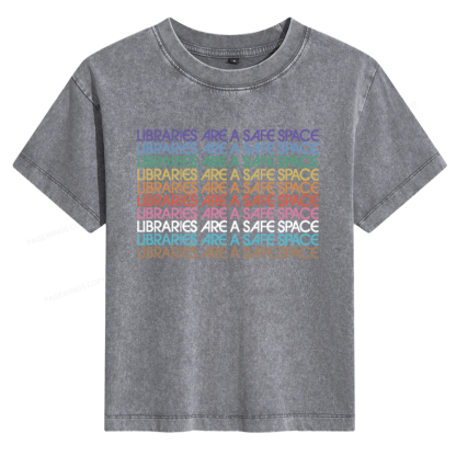 Pagewings Libraries Are For Everyone Women's Washed T-shirt