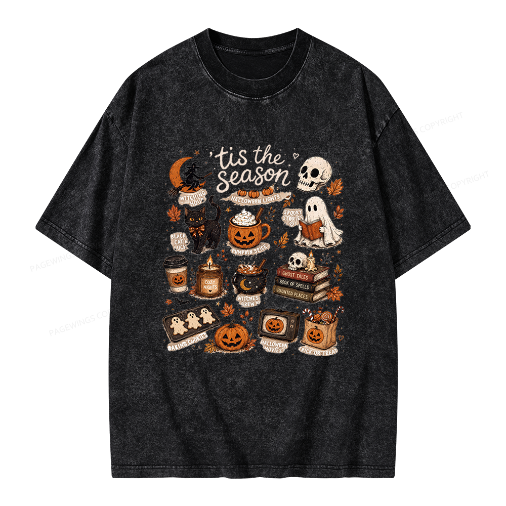 Pagewings Tis The Season Unisex Washed T-shirt
