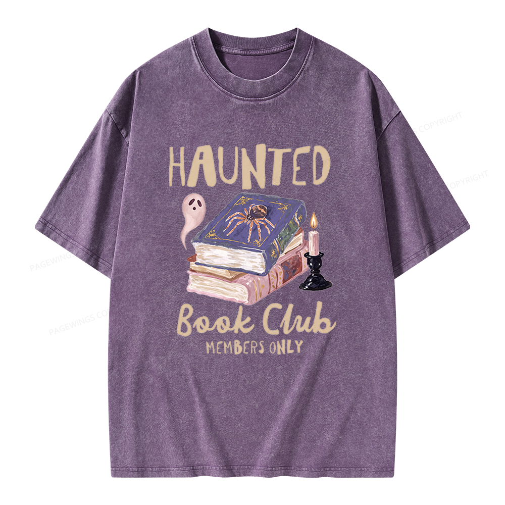 Pagewings Haunted Book Unisex Washed T-shirt