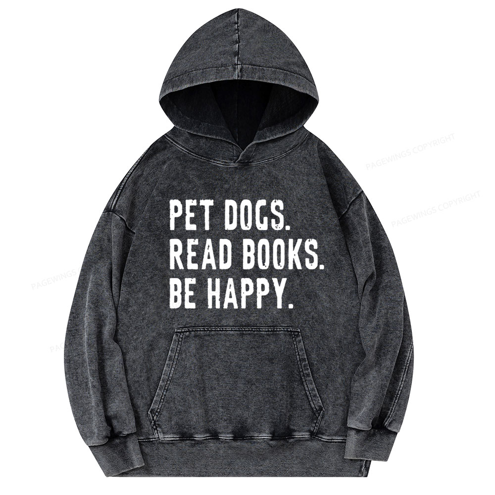 Pagewings Book Sweatshirt, Book Lover Gift Unisex Washed Hoodie