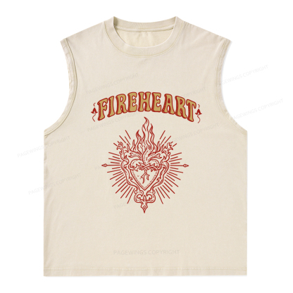 Pagewings Fireheart Unisex Washed Tank Top