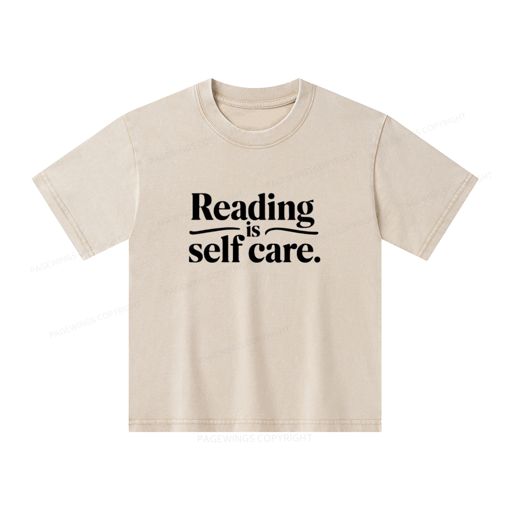 Pagewings Reading Self Care Unisex Tee Unisex Kids Washed T-shirt