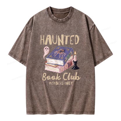 Pagewings Haunted Book Unisex Washed T-shirt