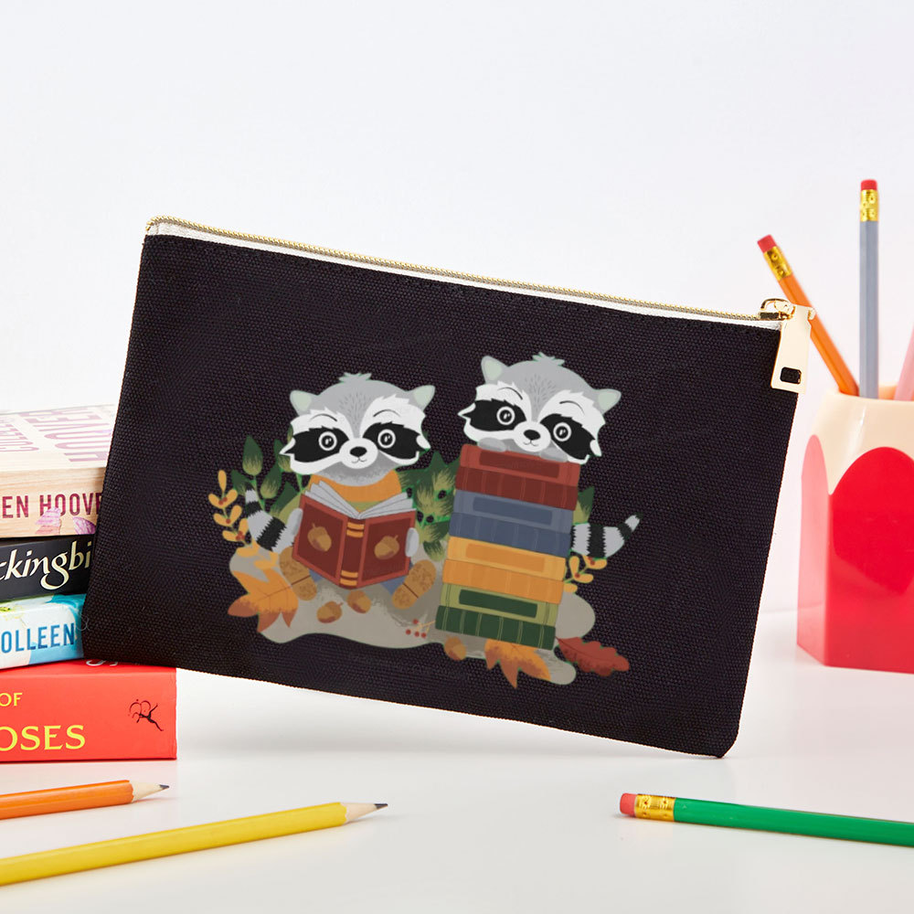 Pagewings Two Raccoons with Books Pouch