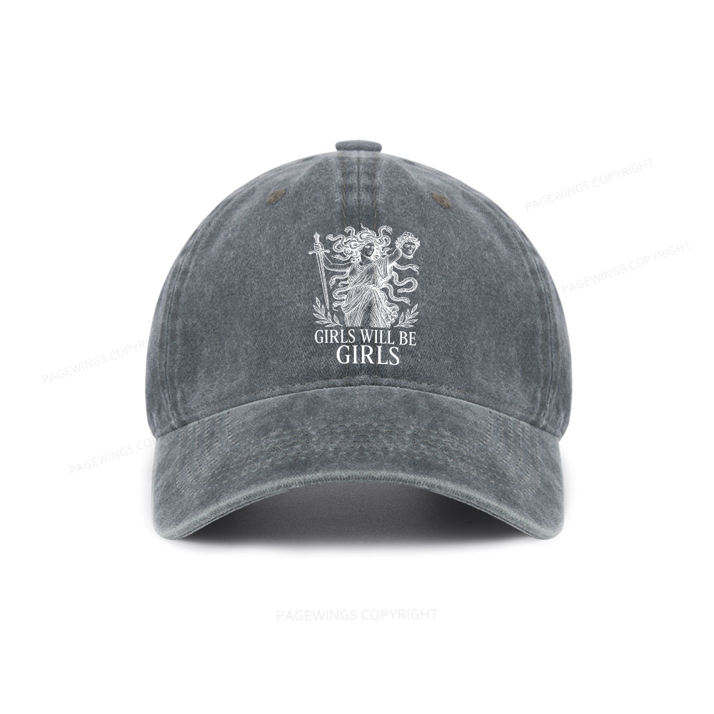 Pagewings Girls Will Be Girls Washed Cap