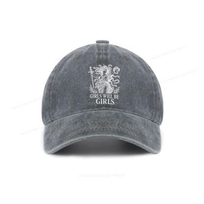 Pagewings Girls Will Be Girls Washed Cap