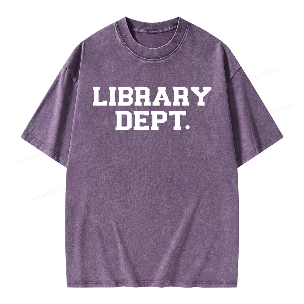 Pagewings Library Dept Unisex Washed T-shirt