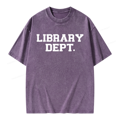 Pagewings Library Dept Unisex Washed T-shirt