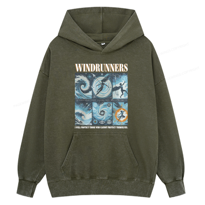 Pagewings Windrunners Unisex Washed Hoodie