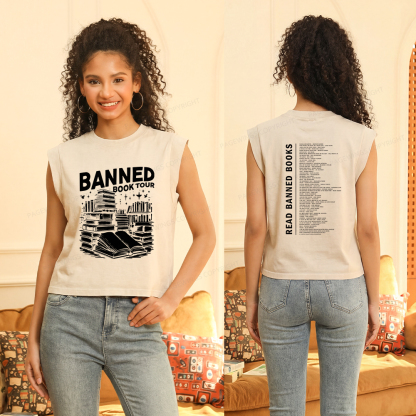 Pagewings Banned Books Tour Women's Washed Tank Top