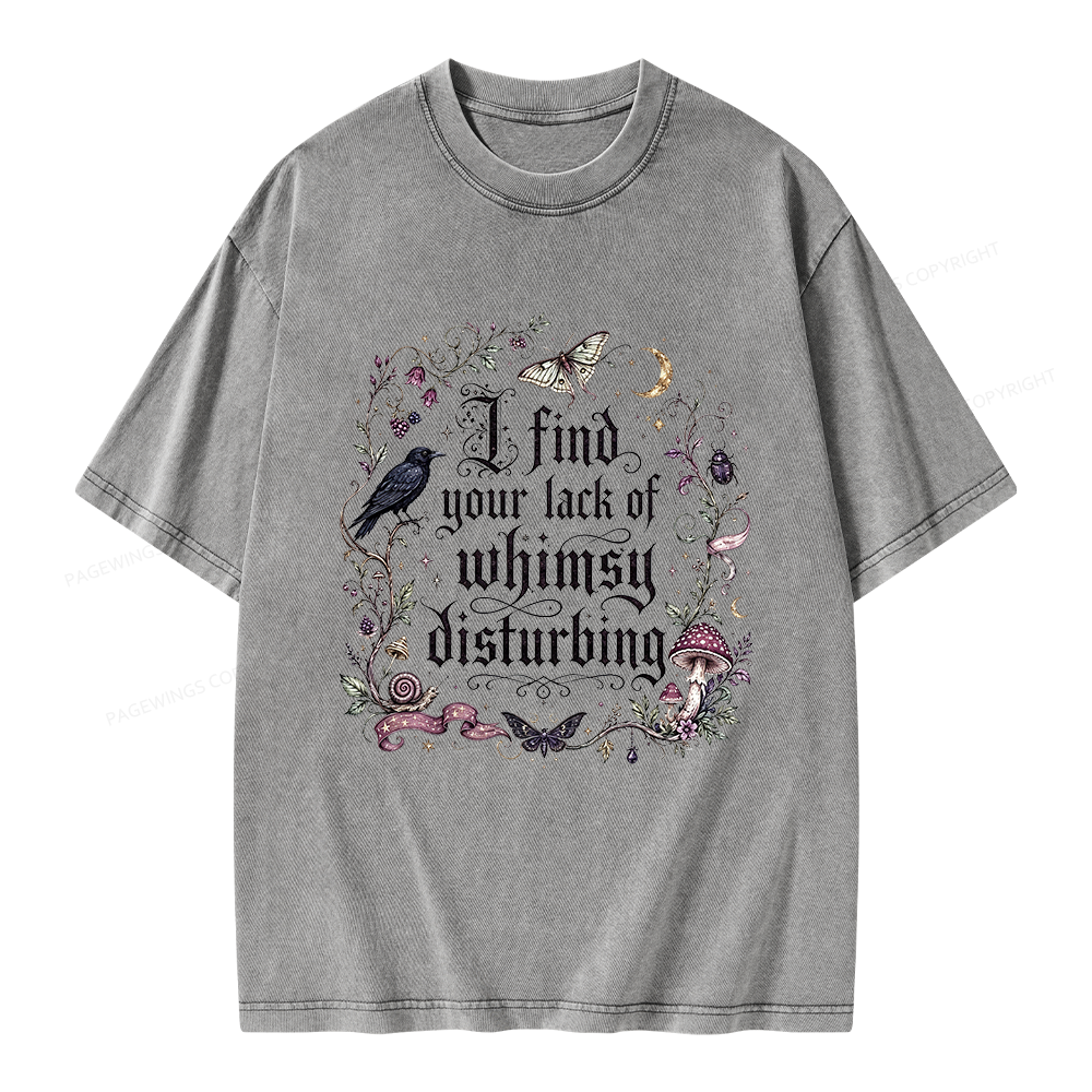 Pagewings Lack of Whimsy Unisex Washed T-shirt