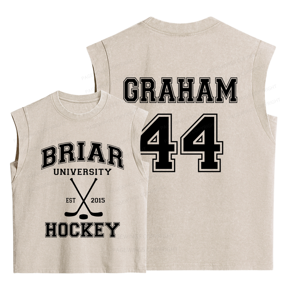 Pagewings Hockey Romance  Women's Washed Tank Top