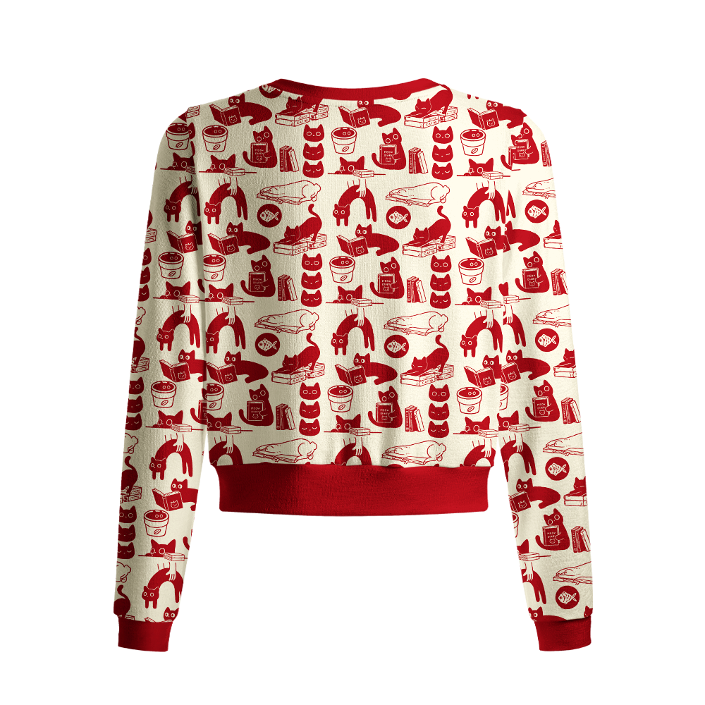 Pagewings Book Lover Crew Neck Cardigan Sweaters