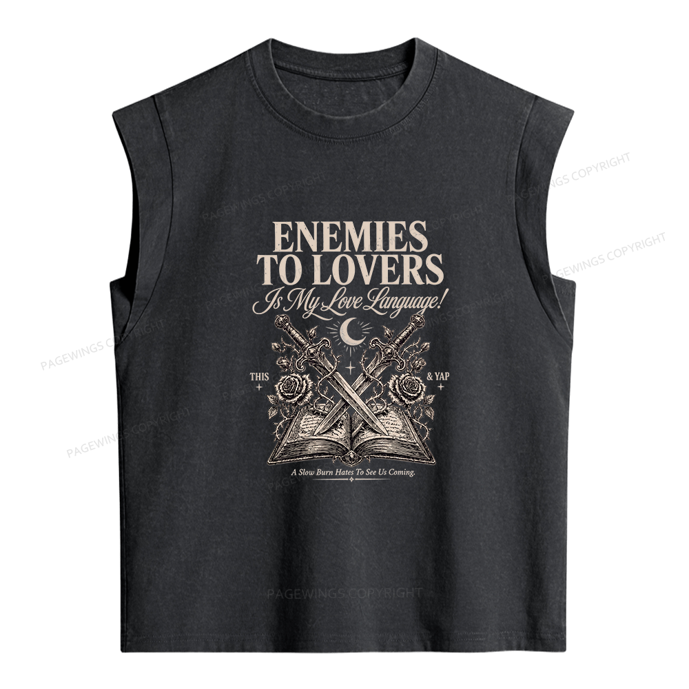 Pagewings Enemies to Lovers Women's Washed Tank Top
