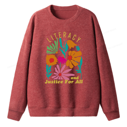 Pagewings Literacy And Justice Unisex Knit Sweatshirt