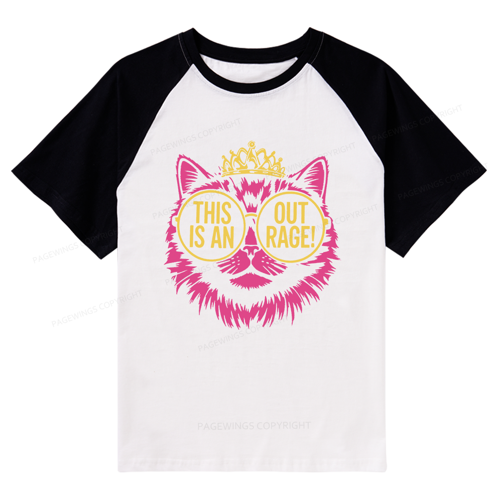 Pagewings This is an Outrage Raglan T-shirt