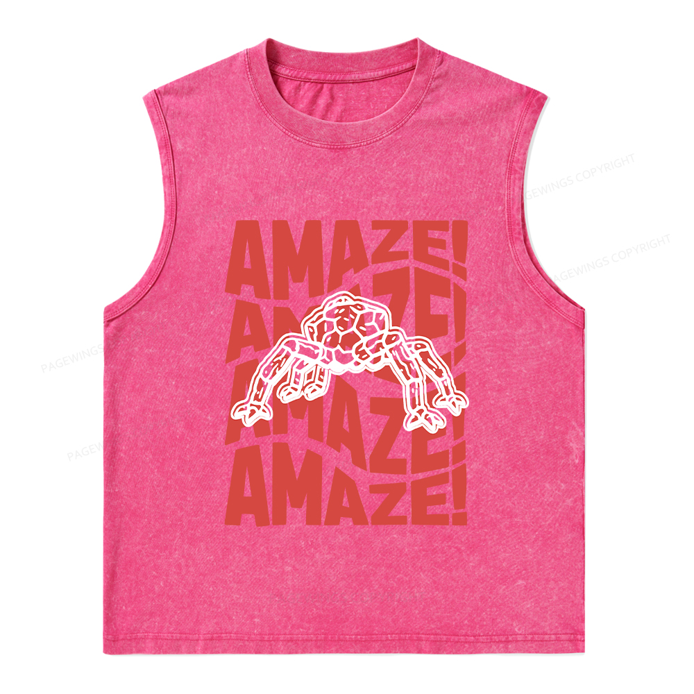 Pagewings Amaze Space Unisex Washed Tank Top