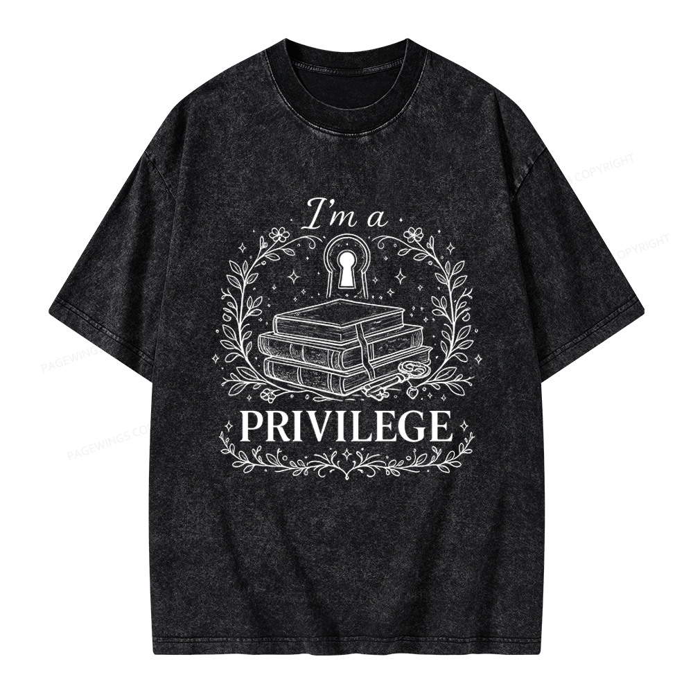 Pagewings I’m a Privilege Unisex Washed T-shirt