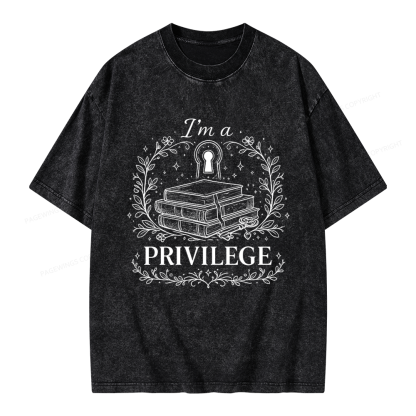 Pagewings I’m a Privilege Unisex Washed T-shirt